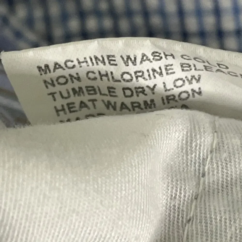 Peter Millar Men’s Pants 34 Blue Plaid Seersucker 100% Cotton Cuffed Golf Preppy